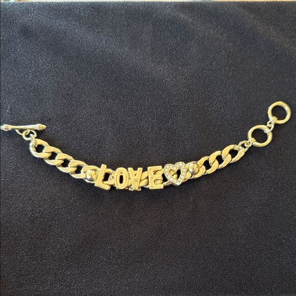 Gold Tone Love Bracelet 8 inch - Picture 1 of 2